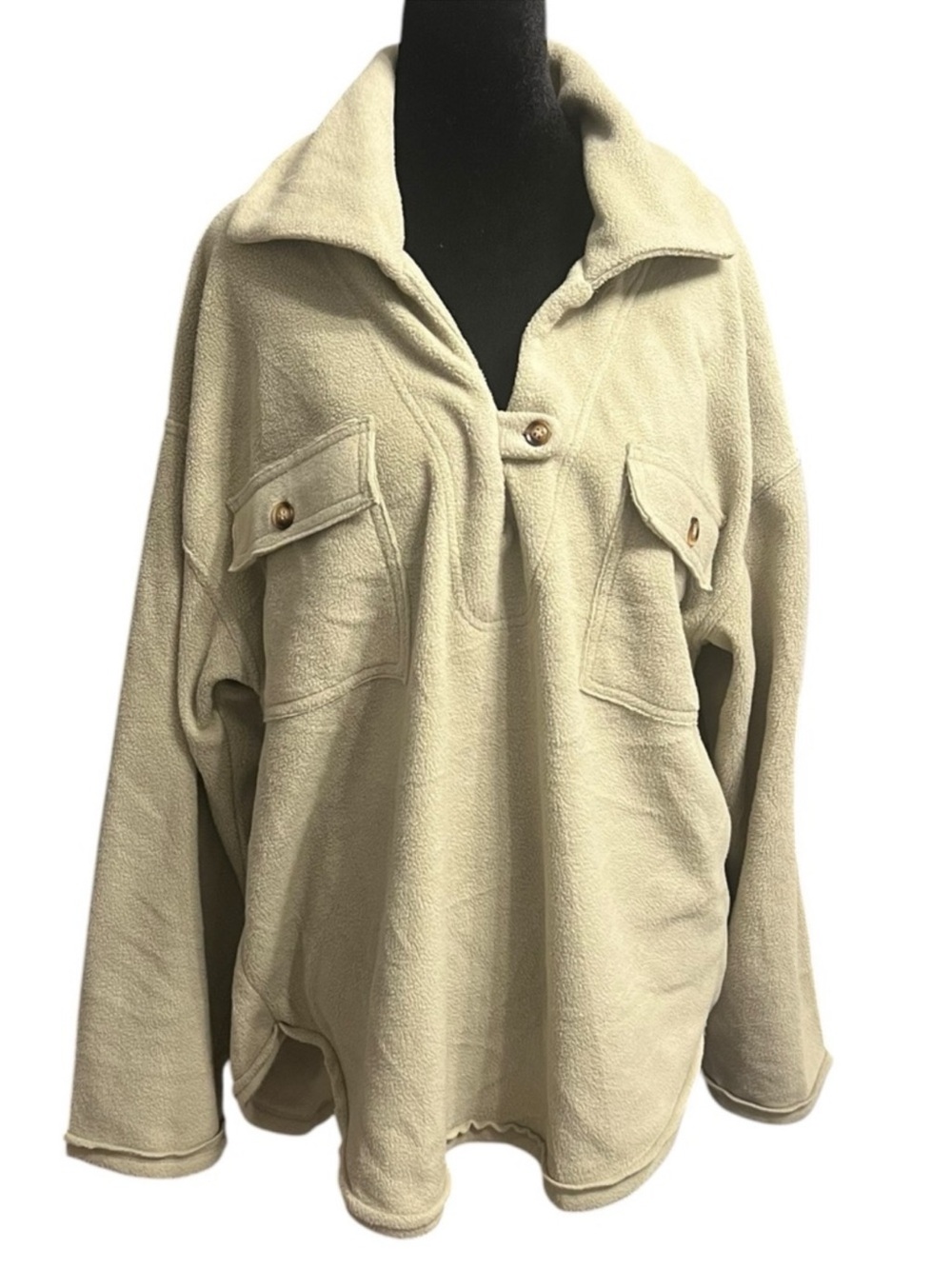 Women's HEYSON avocado Fleece Pullover Sweatshirt 1X